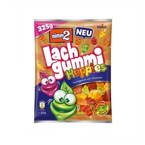 Stock Nimm2 Lachgummi Happies 스톡 님투 라흐구미 해피스 프루츠 비타민 구미 젤리 325g 4팩, 4개