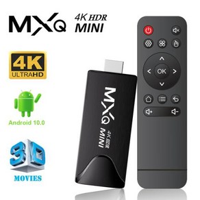 디빅스플레이어 DIVX 미디어플레이어 셋톱박스 MXQMINI 스마트 미니 안드로이드 TV 스틱 100 4K 1080P 3D 24G 와이파이 H265 HDR 10 초고속 탑