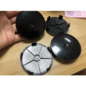 4PCS 56 60mm 크롬 자동차 휠 센터 허브 캡 엠블럼 스티커, 06 68mm black, 4개