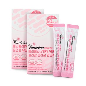 디어페미닌 여성 질건강 유산균 리스펙타 30p, 60g, 2개