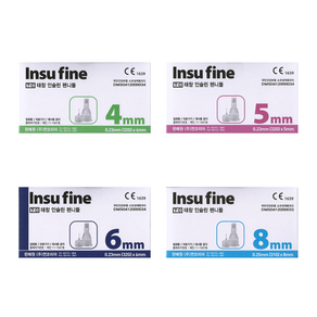 태창산업 인슈파인 Insu fine 인슐린 펜니들 1박스 100개 4mm 5mm 6mm 8mm 멸균주사침 SW, 5mm (32G) 100개입, 100개입, 1개