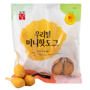 우리밀 미니 핫도그 1 800g(600g 3개) 농협 생산 어린이 어른 간식 식사대용, 600g, 3개