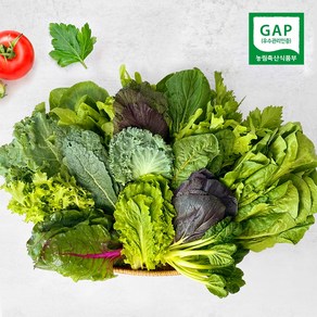 [프리팜] GAP인증 멋진농부 모듬 쌈채소, 1kg, 1박스