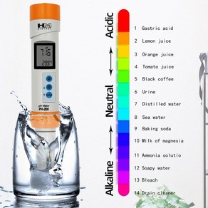 HM 디지털 PH-200 PH 측정기 COM-100 EC TDS 측정기 자동 교정 기능 온도 pH 수질 펜 테스터, 1개