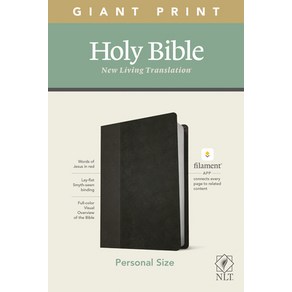 (영문도서) NLT Pesonal Size Giant Pint Bible Filament Enabled Edition (Red Lette Leathelike Black/Onyx) Imitation Leathe, Tyndale House Publishes, English, 9781496444974