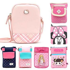 MINI Q BIG 여아 아동 어린이 키즈 핸드폰가방 헬로키티 핸드폰가방 Hello Kitty Check Smat Phone Coss 크로스백