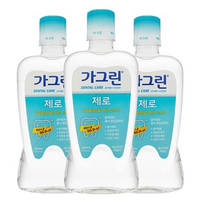 가그린 제로 750ml 가글 구강청결제, 3개