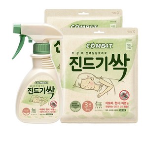 [헨켈홈케어] 컴배트 진드기싹 스프레이290ml x1개+시트(4개입x2개) 1세트, 290ml