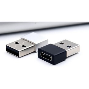 블랙 화이트 심플 컬러 USB 변환젠더 C타입 휴대폰 잭, 1개