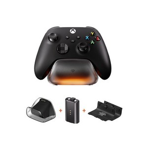 8bitdo Xbox 무선 컨트롤러 충전독 배터리 커버 배터리 포함 주문후 1주내로 발송, 1) Black