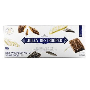 Jules Destoope 초콜릿 씬 쿠키 3.5 oz (100 g) 2팩, 2개