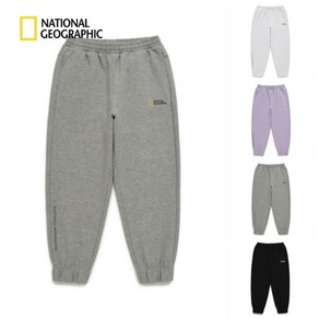 [백화점출고] 내셔널지오그래픽 키즈 니트 루즈핏 트레이닝 PT 4종 택1 WHITEMELANGE M GREY CARBONBLACK LILAC