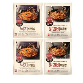 비비고 낙지비빔밥410gx2개+닭갈비볶음밥440gx2개, 1세트