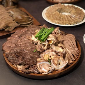 [고메팜스] 돼지 부속 내장 허파 염통 울대 모둠 순대 고기 모듬 삶은 부속물, 1개, 1kg