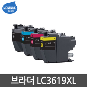 브라더 LC3619XL MFC-J3530DW MFC-J3930DW 비정품잉크, 1개, LC3619XL 노랑