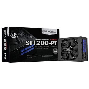 SilveStone Technology 80 플러스 플래티넘 파워 서플라이 블랙 1200W 완전 모듈식 ATX/PS2 ST1200-PT SST-ST1200-PT-X, 1개