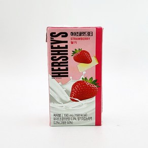 허쉬 초콜릿드링크 딸기, 190ml, 24개