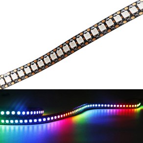 스마트 5050 RGB LED 스트립 조명 주소 지정 가능 IC 144 픽셀/m 1-3M WS2812B WS2815 IP30 IP65 IP67 DC5V 12V, WS2815 DC12V, White PCB_2m 144 IP65