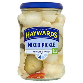 Haywads Medium & Tangy Mixed Pickle 400g 헤이워즈 미디엄 & 톡 쏘는 혼합 피클 400g, 1개