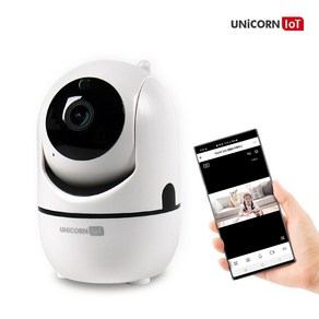 유니콘IoT TCAM-S30 300만화소 CCTV 무선 보안 IP카메라 거치대제공 실내용 휴대폰으로 양방향소통 초간단설치 반려동물 부모님 돌봄 홈캠, 1개