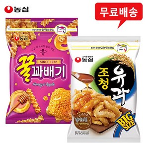 농심 대용량 지퍼백 6봉(꿀꽈배기3+빅조청유과3) 무배, 6개, 285g