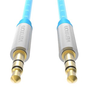 벤션 금도금 단자 3.5mm 스테레오 오디오 AUX 케이블, 아쿠아블루(BAF), 1m, 1개