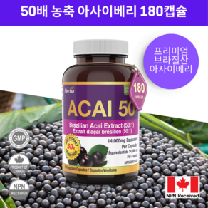 아사이 베리 14000mg 180식물성캡슐 50배 농축 acai