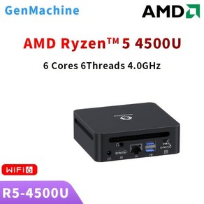 오피스 게이밍 미니 PC 미니 데스크탑 컴퓨터 본체 사무용 주식용 일체형 올인원 GenMachine AMD Ryzen 4300U 4500U 4600H 4800H 5300U 5500, WiFi 6 NO RAM NO SSD, 미국, Ryzen 3 4300U