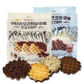 스낵1번지 이타리 와플 스낵 초코크림맛 + 밀크크림맛, 1개, 560g