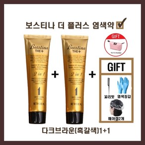 [홈쇼핑] 보스티나 더 플러스 3분 간편 염색약 110ml 홈쇼핑염색약 연예인염색약 + 염색세트