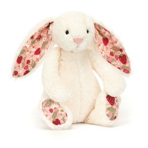 젤리캣 jellycat 블러썸 블러쉬 버니 토끼 애착인형 스몰 18cm - 블러썸 크림 버니 베리, 묵인하다, 1개