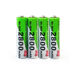 충전용 니켈수소 건전지 AA배터리 4알 1세트 충전지 배터리 2800mAh, 4개입, 1개