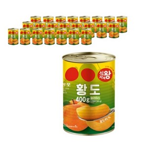 식자재왕 황도 슬라이스, 400g, 24개