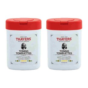 Thayes Witch Hazel 세이어스 위치하젤 알로에 베라 토닝 토너 티슈 패드 레몬 30장 2팩, 2개