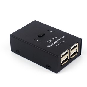 USB2.0 스위치 공유 상자 설명서 2 in 4 out 키보드 및 마우스 공유 스위치 케이블이 있는 컴퓨터용 프린터 공유, Switch+cable, 1개