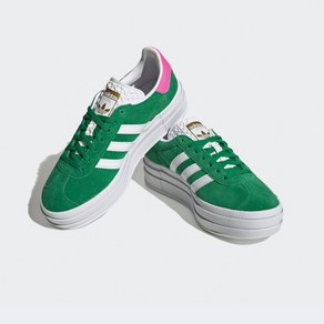 아디다스 가젤 볼드 W - 그린:핑크 / IG3136 GAZELLE BOLD GREEN/FTWWHT/LUCPNK