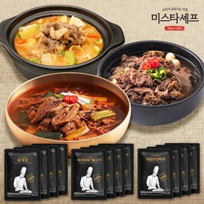 [KT알파쇼핑]미스타셰프 육개장 4팩+버섯뚝배기불고기 4팩+차돌된장찌개 4팩, 1세트