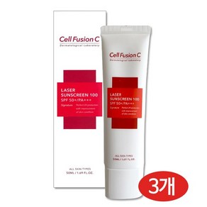 셀퓨전씨 레이저 썬스크린 100 SPF50+ PA+++, 50ml, 3개