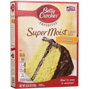 Betty Cocke Supe Moist Yellow Cake Mix 15.25 oz 2 Betty Cocke 슈퍼 모이스트 옐로우 케이크 믹스 15.25온스 2, 1개