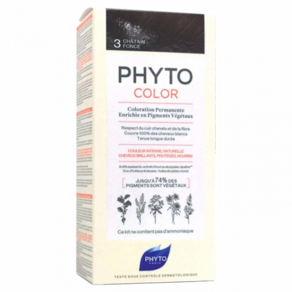 PHYTO 피토 피토컬러 퍼머넌트 3 다크 브라운 염색제 1St, 1개, 기본