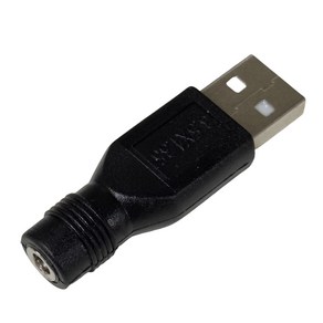 플라스틱 USB 수컷-DC 암컷 어댑터 컴퓨터 직접 충전기 USB-DC 어댑터, 1개