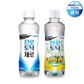 하이트진로 진로 토닉워터 제로 300ml x 12개 + 아이셔청사과 300ml x 12개, 24개