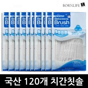 본라이프 국산 휴대용 치간칫솔 리필 120P 이쑤시개 치실 요지 대용량 치석 구취 관리 치간치솔 치간칫솔이쑤시게 치간요지 이쑤시게, 10세트