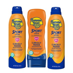 바나나보트 울트라 스포츠 선크림(236ml)+스프레이(227g) 2개 SPF50 BANANA BOAT SPORT ULTRA SUNSCREEN, 1개, 236ml