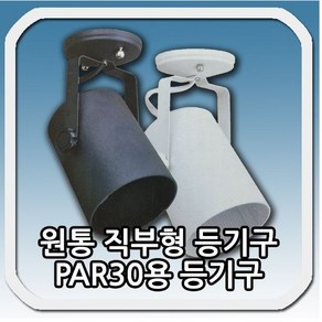 원통형 직부 등기구/ PAR30용/ 직부형/ 스포트/ 파30, 흑색, 1개