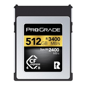 ProGrade Digital CFexpress 4.0 Type B GOLD 512GB 카드 최대 읽기 3400MB/s 지속 쓰기 2400MB/