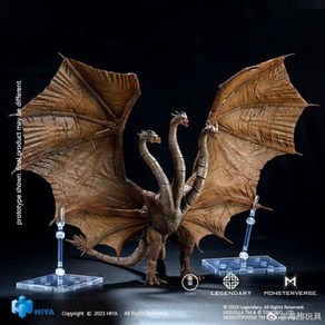 스컬크롤러 HIYA King Ghidah 정품 박스 PVC 애니메이션 액션 35cm 모델 선물 100%, 1개