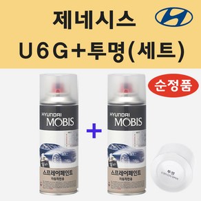 순정품 현대 제네시스 U6G 어반그레이 스프레이 페인트 + 투명스프레이, 1개