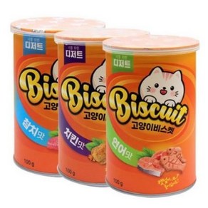 집사의 필수템 너를 위한 디저트 고양이 캣닢 비스켓 3가지맛(연어/참치/치킨) 100g, 1개