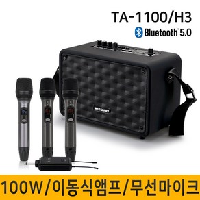 MEGALINE TA1100HD2 TA-1100HD2 100W 강의용무선마이크 충전식앰프 이동식 휴대용 포터블엠프 가방포함, 선택4:본체 핸드 핸드 핸드